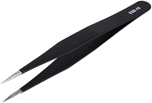 YAXXO ESD Tweezers ESD 10 - For Electronics - Black (2-pack)