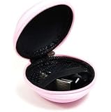 Cosmos Pink bluetooth handsfree headset HARD EVA Case - Clamshell/MESH Style with Zipper Enclosure, Inner Pocket, and Durable Exterior for Aliph Jawbone 2, Aliph Jawbone Prime, Jabra BT804 + Cosmos cable tie