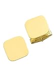 Solid 14k Classic Gold Square Stud Set (4)