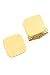 Solid 14K Classic Gold Square Stud Set (4)
