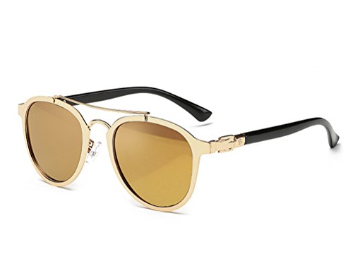 Gamt vintage unisex round polarized sunglasses brown