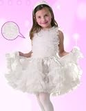 Kids White Ruffle Ballerina Dress Girls Dance Costume M Girls Girls Medium (6)