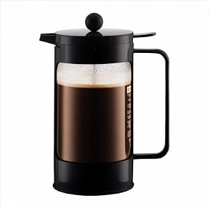 Bean 8 Cup French Press Coffeemaker with Pour Control in Black by 
