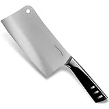 7-Inch Stainless-Steel Chopper-Cleaver-Butcher Knife - Multipurpose Use for Home Kitchen or Restaurant (1-Pack) by Utopia Kitchen