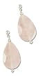 Solid Sterling Silver Rose Quartz Tear Drop Earrings