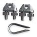 Industrial Grade 1DKL2 Clip & Thimble Kit, Cable Sz 1/4In, SS