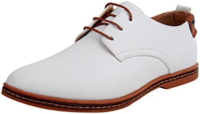 Men's Dress Casual Oxfords Shoes White 10 D(M) US