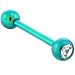 Grade 23 Titanium Green SINGLE GEM Tongue Ring