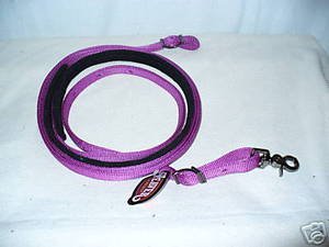 NEON BRIGHT PURPLE NYLON HORSE ROPER BARREL REINS TACK
