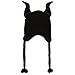 Disney Women Villain Maleficent Character Acrylic Knit Winter Laplander Hat with Tassels