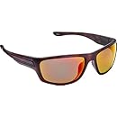 Fisherman Eyewear Striper Sunglasses, Matte Brown Tortoise Frame, Brown Lens - Red Mirror