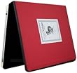 DODO-Case f�r iPad 2 - handgefertigte, leinengebundene, Echt-Holz Buchbinder-H�lle, mit Magnet, schwarz/rot