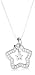 Silver White Cubic Zirconia Star In Star / Box Chain 16