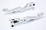 1996-2010 Harley Sportster Softail Dyna Road King Fat Boy Springer Classic XL 883 1200 Night Train Heritage Wide Glide Street Bob Dyna Low Rider Ultra Touring Billet Aluminum Chrome Brake and Clutch Flame Hand Grips Levers Left and Right One Pair Motorcycle
