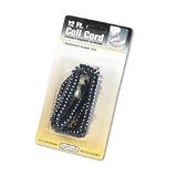 Telephone Handset Cord, 12 Coil Cord, Retracts Fully, Black SOF48102
