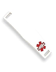 14k Gold White Gold Medical Jewelry ID Plate
