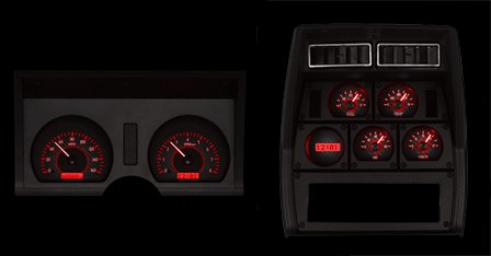 1978-82 Chevy Corvette VHX System, Carbon Fiber Style Face, Red Display