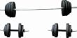 Suny Vinyl Barbell/Dumbbell Set, 100 LB