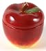 Small Apple Ceramic Filled Candle w/ Lid