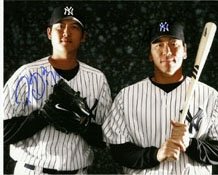 Yankees, New York (Hideki Matsui, Chien-Ming Wang) Autographed/Hand Signed 8x10 Photo By Hideki Mats