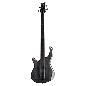 Dean Edge 4 Solid Body Left-Handed Bass Guitar, Trans Black