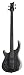 Dean Edge 4 Solid Body Left-Handed Bass Guitar, Trans Black