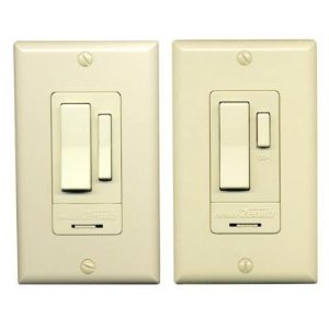 Heath Zenith SL-6023-IV Wireless Command, RF 3-way wall switch, 2-Count