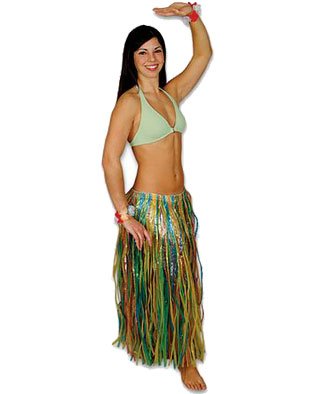 costumes ideas:New Hawaiian Tropical Luau Grass Hula Skirt Party Dress