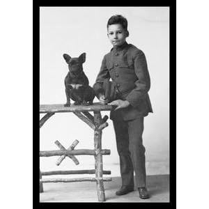 12 X 18 Stretched Canvas Poster Boy with French Bulldog