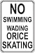 Parking Sign, 18 x 12 - No Swimming, Wading, or Ice Skating