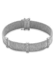 7" Rhodium Plated Wire Wrap Design Bracelet