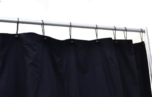 Backdrop or Stage Curtain BLACK ~ 10'H x 10'W 9oz. Cotton-Twill Standard