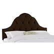 Toulouse Velvet Headboard - Chocolate (Full/ Queen)