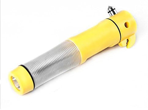 4in1 Multifunctional Car Emergency Safety Hammer Flashlight Warning Light Cutter Knife Life-saving Rescue Hammer