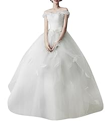 Strapless Lace-Up Feathers Wedding Dress 