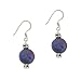 Sterling Silver .925 Iridescent Black Round Genuine Freshwater Cultured Coin Pearl Bali Bead Dangle Hook Earrings
