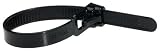 Nylon 6/6 Releasable Cable Ties, 10 L, 2 3/4 Max Bundle OD, 50lbs Tensile Str, Black