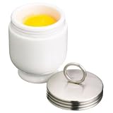 Kitchen Craft Porcelain Single Egg Coddler with Stainless Steel Top