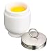Kitchen & Housewares : Kitchen Craft Porcelain Single Egg Coddler with Stainless Steel Top