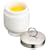Kitchen Craft Porcelain Single Egg Coddler with Stainless Steel Top