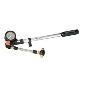 Avenir MTB Shock Bike Pump with Gauge (Silver/Black)