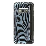 Plastic Case (Zebra Face Design) w/ Detachable Belt Clip for LG enV Touch VX11000 (Blue)