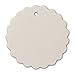 LWR CRAFTS 100 Hang Tags Scalloped Round with Jute Twines 100ft (2