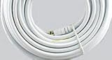 50 Ft 75 Ohm Heavy Duty RG6 White Coaxial Cable with Male F-F Connectors