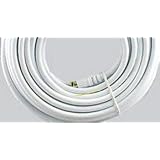 Buy 50 Ft 75 Ohm Heavy Duty RG6 White Coaxial Cable with Male F-F Connectors by Magnavox