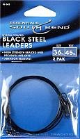 South Bend Black Nylon Coated Steel Leader 36-Inch (Black)
