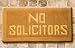 Decorative Welcome Mat - "No Solicitors" - Natural Fiber - 18"x30"