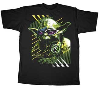  Star Wars Yoda Phones Mens Lightweight T-shirt Tee