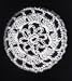 White Floral Crocheted Hair Bun Cover- MEDIUM