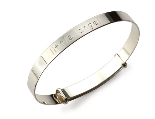 Silver Baby Expander Bangle Little Angel